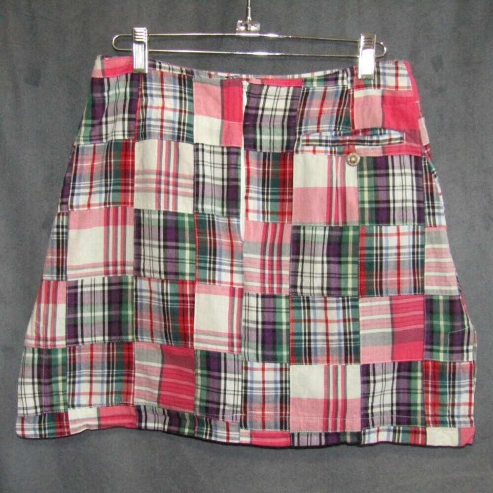 Cape Madras Maine Plaid Patchwork Skort Size 2 Cotton Preppy Golf Tennis Summer - Picture 4 of 11